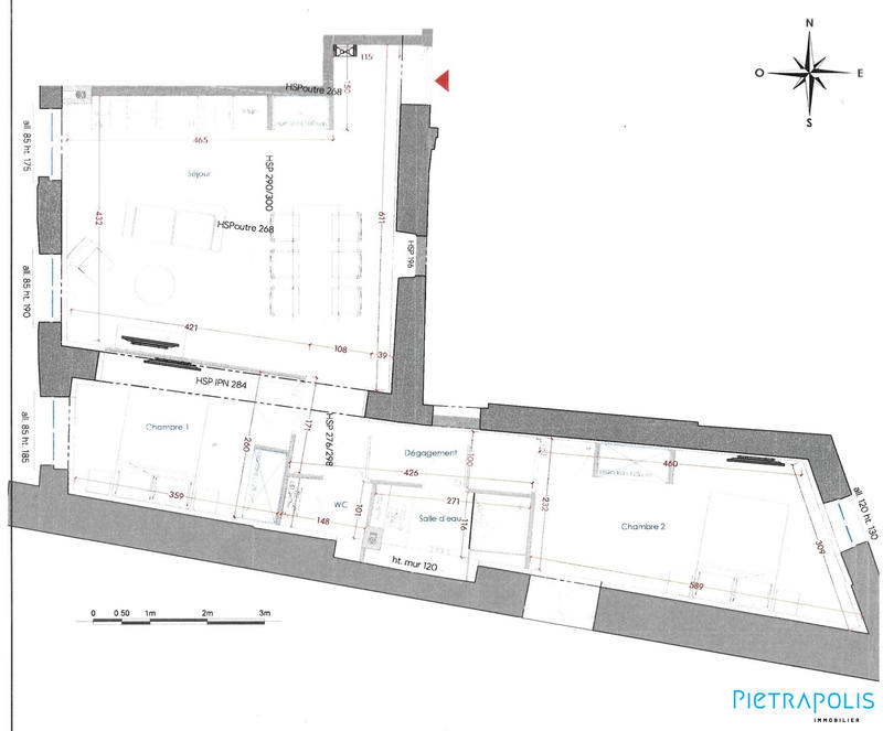 Appartement - 61 m² - 3 pièces