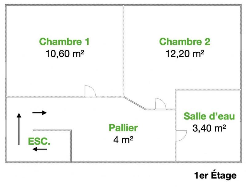 Maison - 61 m² - 3 pièces