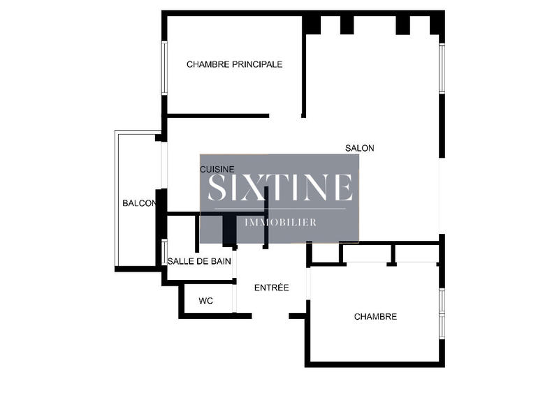 Appartement - 60 m² - 3 pièces