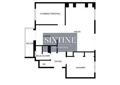 Appartement - 60 m² - 3 pièces