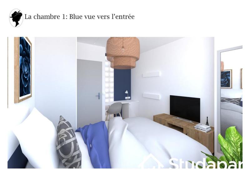 Chambre - 10 m² - 1 pièce