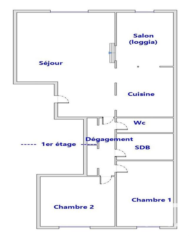 Appartement - 76 m² - 3 pièces
