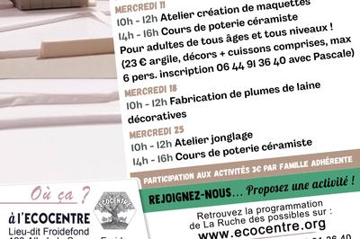 Mercredi en famille : Atelier création de maquettes &amp; Atelier de poterie