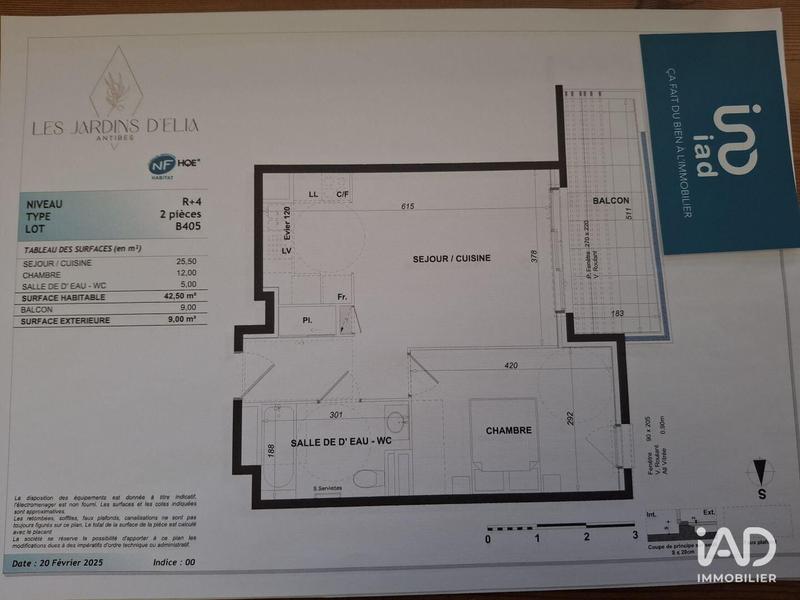 Appartement - 43 m² - 2 pièces