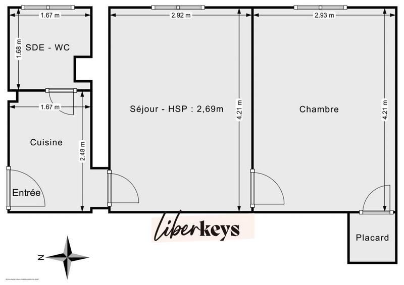 Appartement - 32 m² - 2 pièces