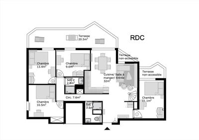 Appartement - 136 m²