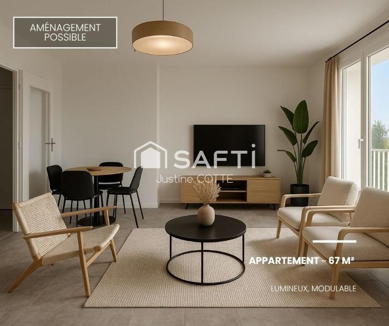 Appartement - 67 m² - 3 pièces