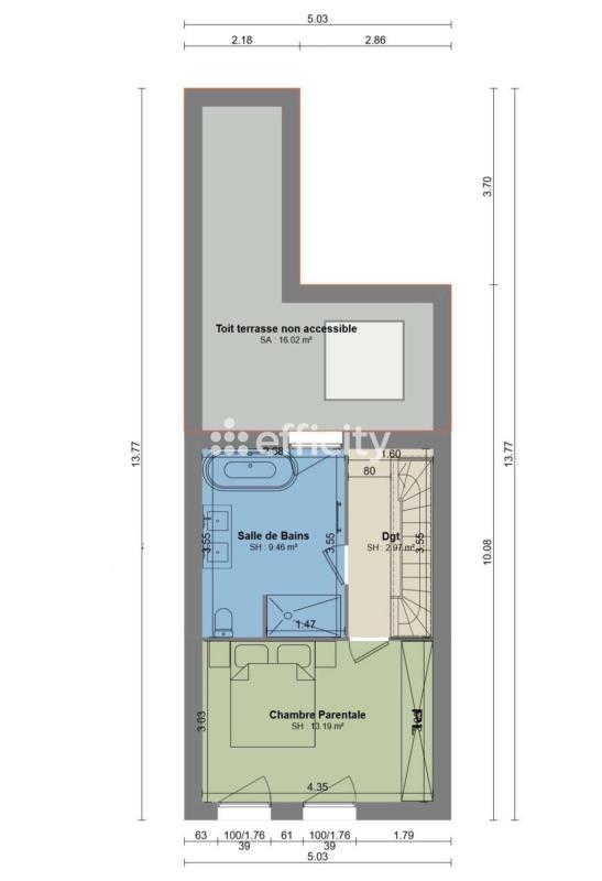 Maison de ville - 104 m² - 4 pièces
