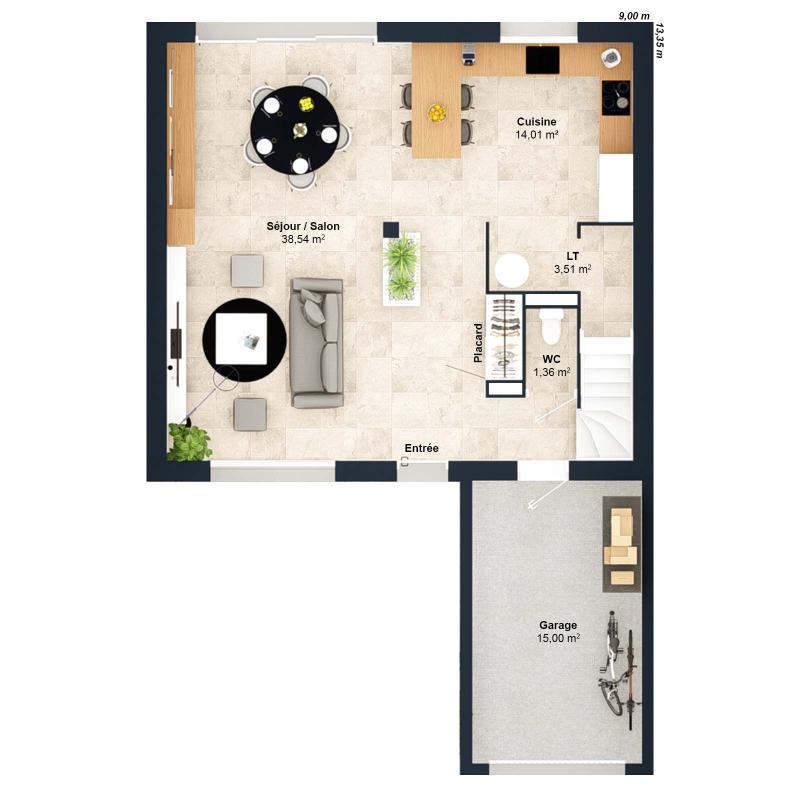 Maison - 112 m² - 6 pièces