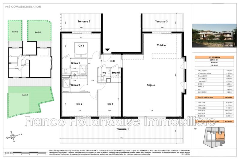 Appartement - 138 m² - 4 pièces