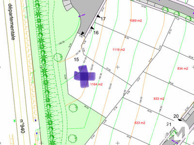 Terrain constructible - 1 164 m²