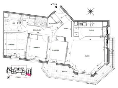 Appartement - 100 m² - 4 pièces