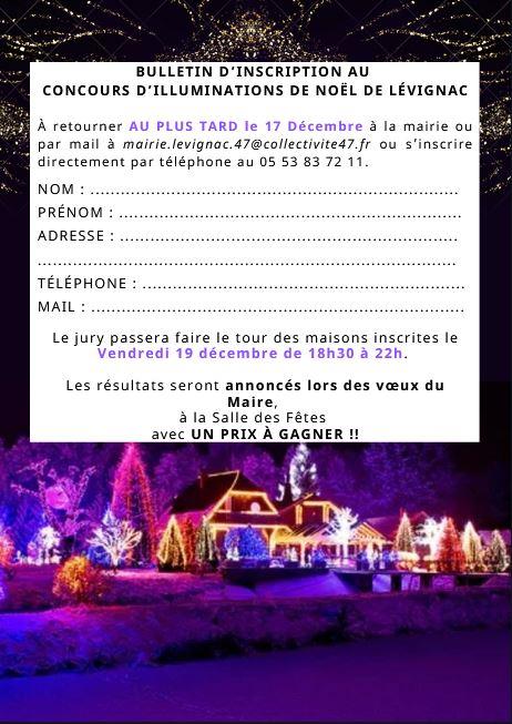 Concours illuminations de Noël de Lévignac de Guyenne