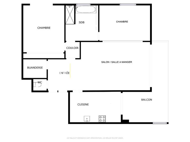 Appartement sur toit - 90 m² - 3 pièces