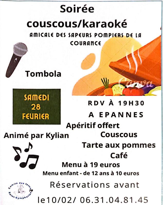 Soirée couscous/karaoké à Epannes