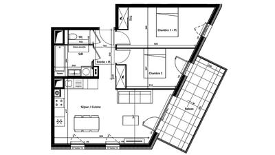 Appartement - 63 m² - 3 pièces