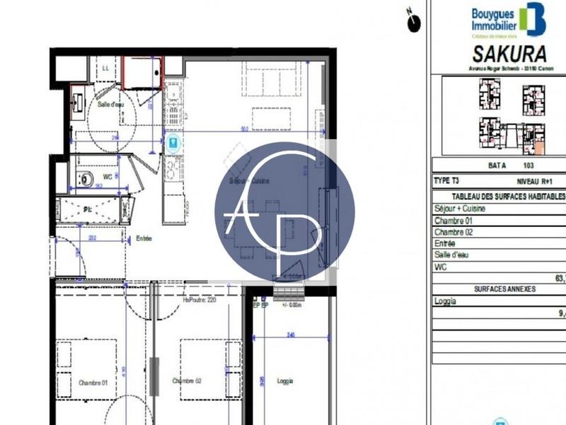 Appartement - 67 m² - 3 pièces