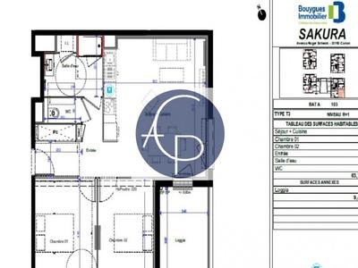 Appartement - 67 m² - 3 pièces