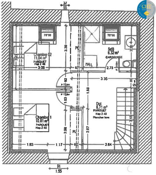 Appartement - 72 m² - 3 pièces