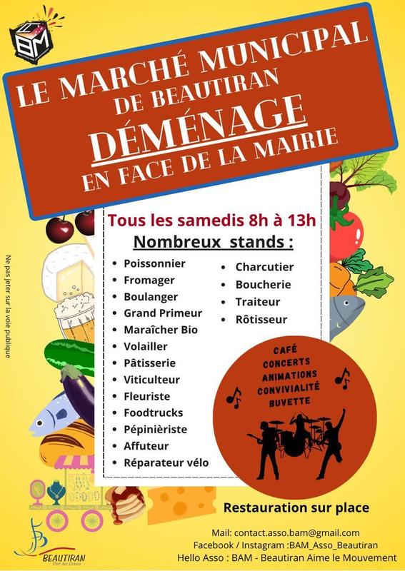 Marché hebdomadaire de Beautiran