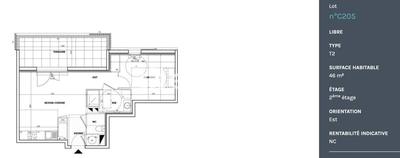 Appartement - 45 m² - 2 pièces