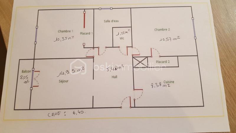 Appartement - 53 m² - 3 pièces