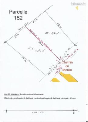 Terrain - 1 050 m²