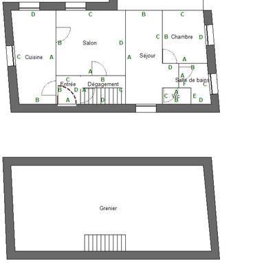 Maison ancienne - 65 m² - 4 pièces