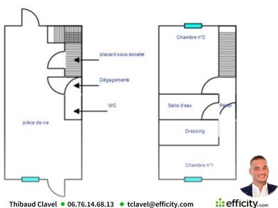 Maison - 63 m² - 3 pièces