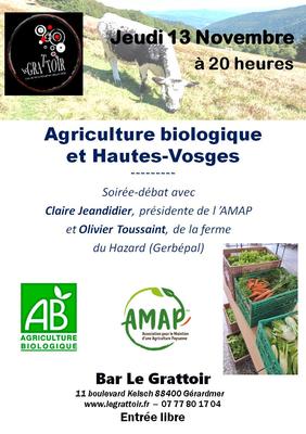 Soirée-débat - Agriculture biologique et Hautes-Vosges