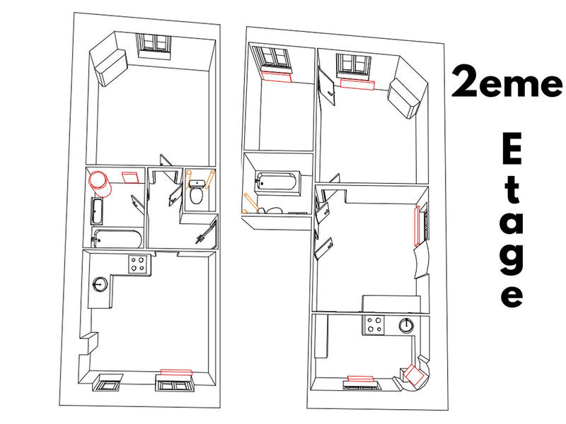 Immeuble - 365 m² - 19 pièces