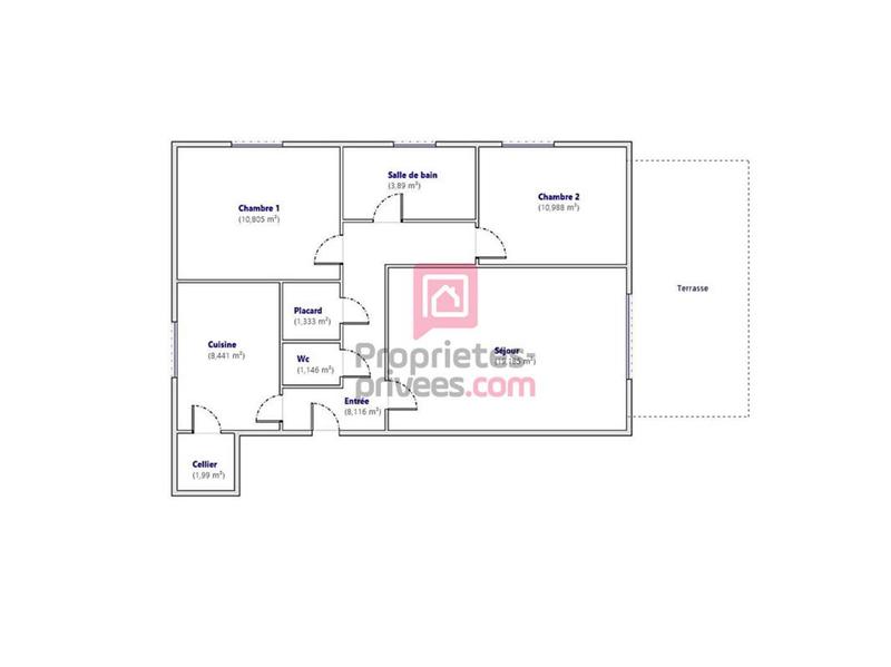 Appartement - 65 m² - 3 pièces