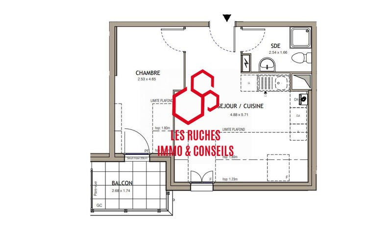 Appartement - 33 m² - 2 pièces