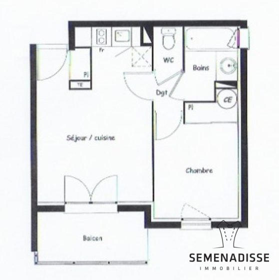 Appartement - 32 m² - 2 pièces