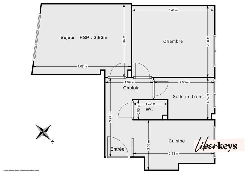 Appartement - 36 m² - 2 pièces