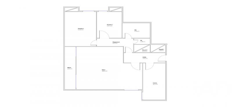 Appartement - 75 m² - 3 pièces