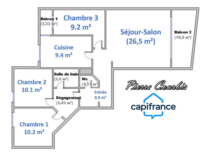 Appartement - 83 m² - 4 pièces