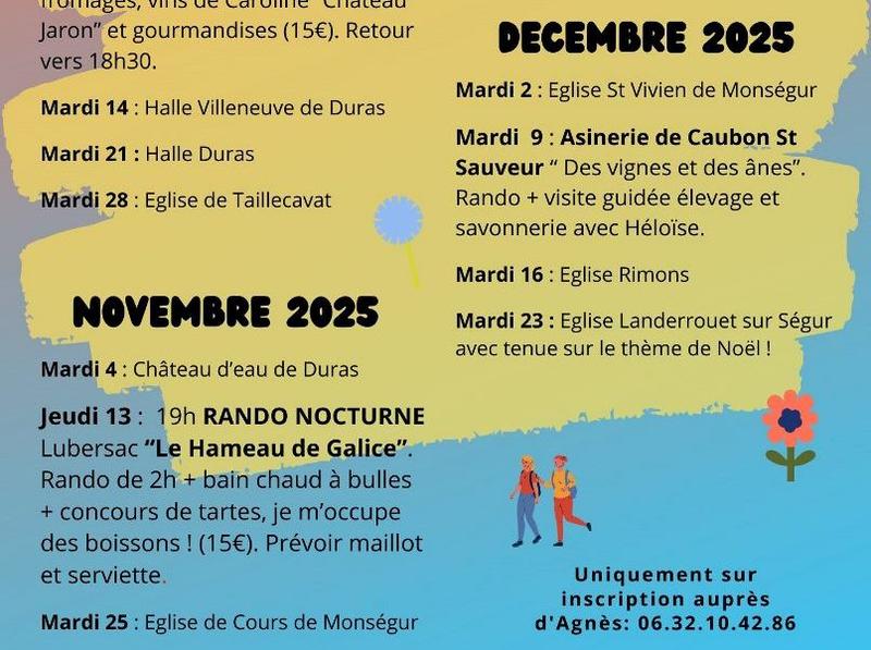 Rando marche sportive autour de Duras