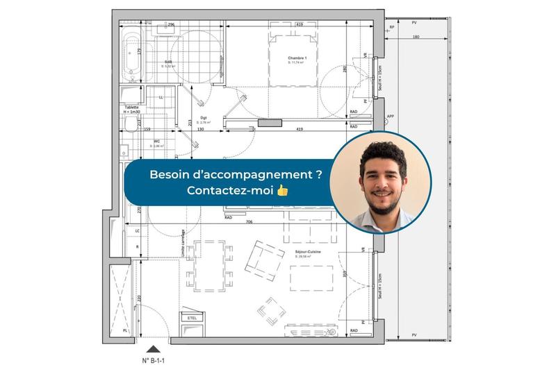 Appartement - 63 m² - 3 pièces