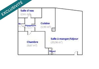 Appartement - 45 m² - 2 pièces