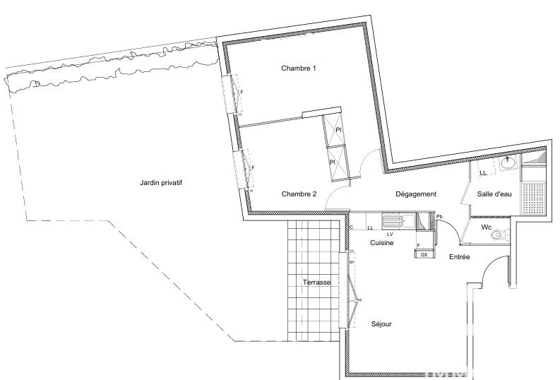 Appartement - 64 m² - 3 pièces