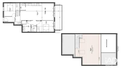 Duplex - 101 m² - 3 pièces