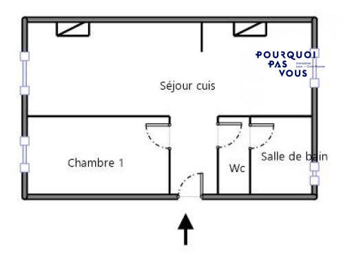 Appartement - 45 m² - 2 pièces