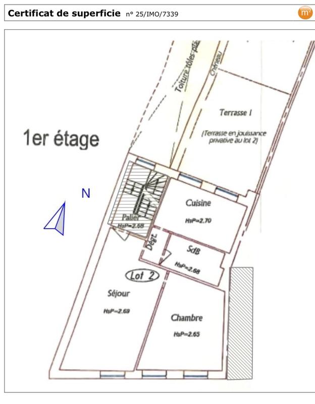 Appartement - 49 m² - 2 pièces