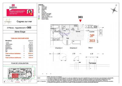 Appartement - 66 m² - 3 pièces