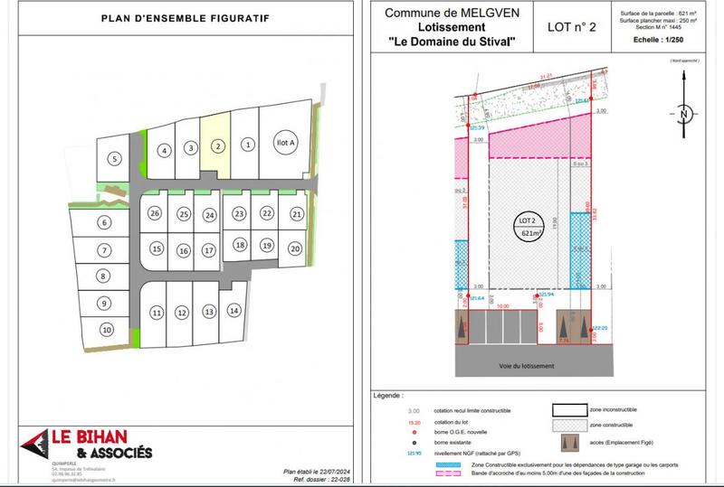 Terrain constructible - 614 m²