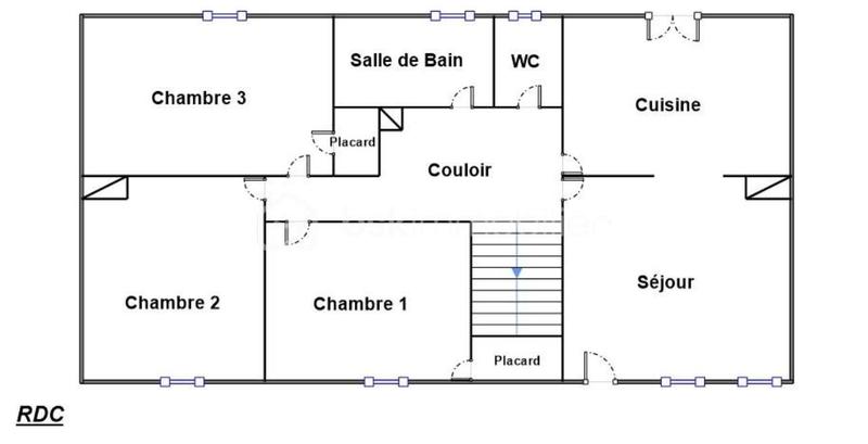 Maison de ville - 65 m² - 4 pièces