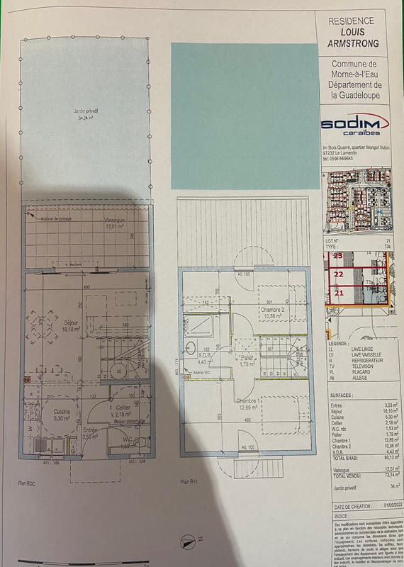 Appartement - 72 m² - 3 pièces