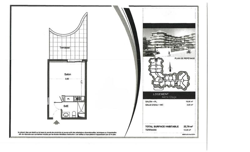 Appartement - 22 m² - 1 pièce