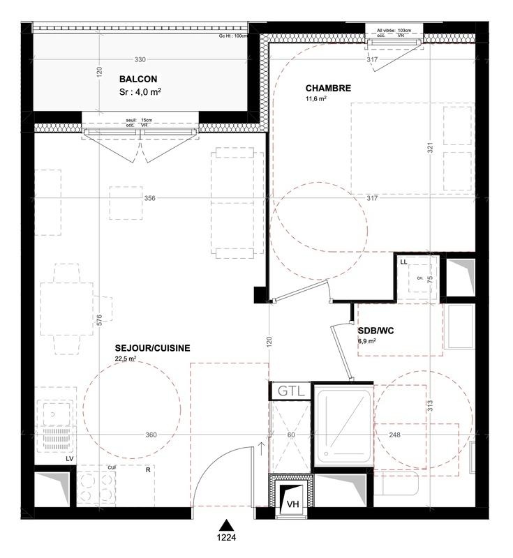 Appartement - 41 m² - 2 pièces